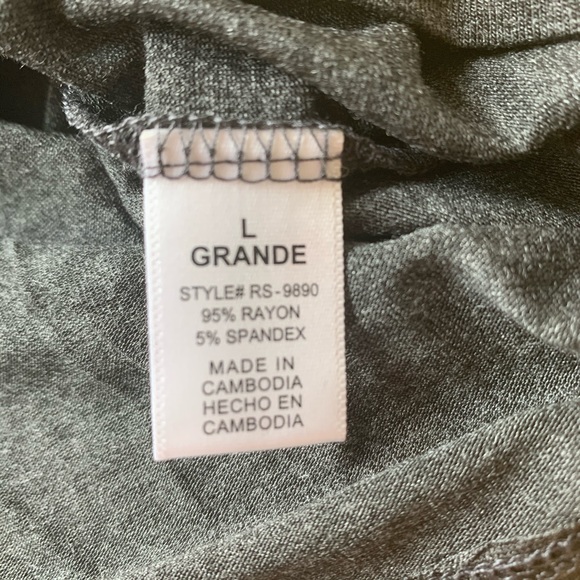 NEW Cozy Gray Long Sleeve Dress L - Picture 4 of 7